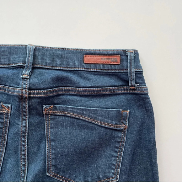 EXPRESS Mid rise Legging Denim Blue Jeans Size 4 Short Casual Everyday Jeans - Picture 8 of 8